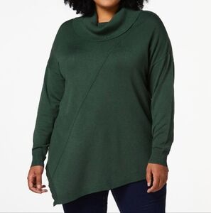Cato Forrest Green Cowl Neck Sweater Sz L